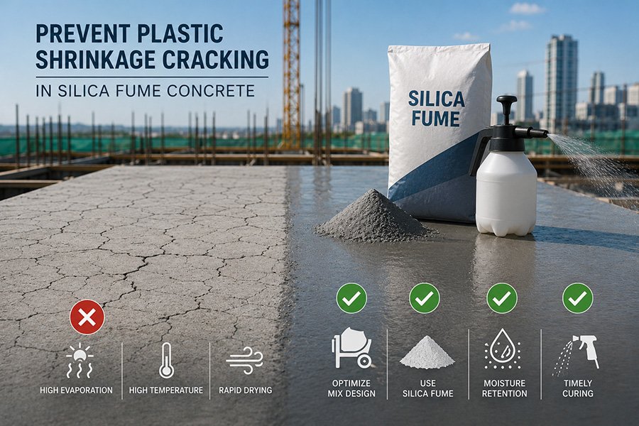 How to Prevent Plastic Shrinkage Cracking in Silica Fume Concrete