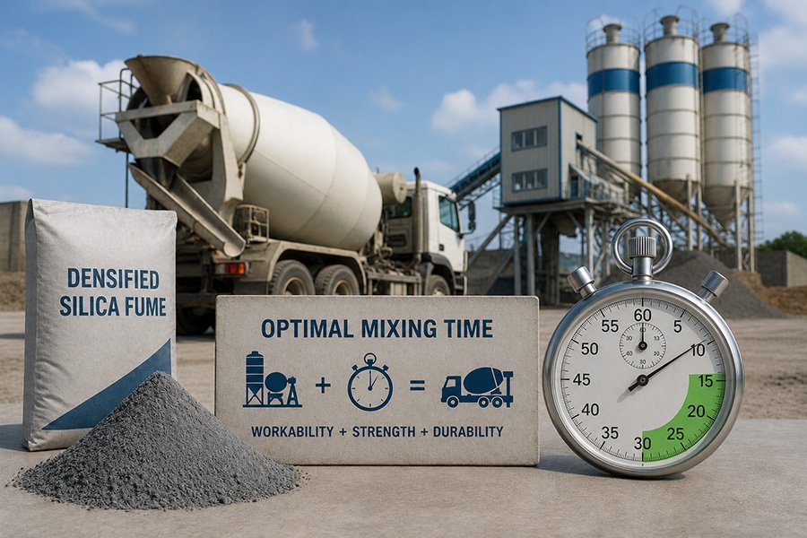 What is the Optimal Mixing Time for Densified Silica Fume in Ready-Mix Plants?